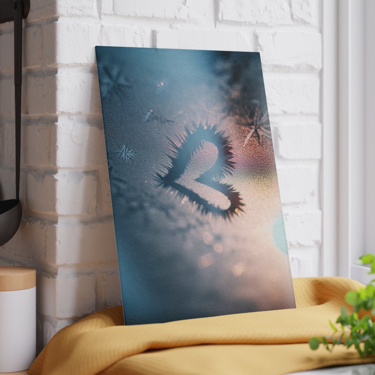 Heart Frosted Glass Cutting Board, Unique Kitchen Decor, Gift for Weddings, Housewarming, Valentine's Day, Cooking Enthusiasts