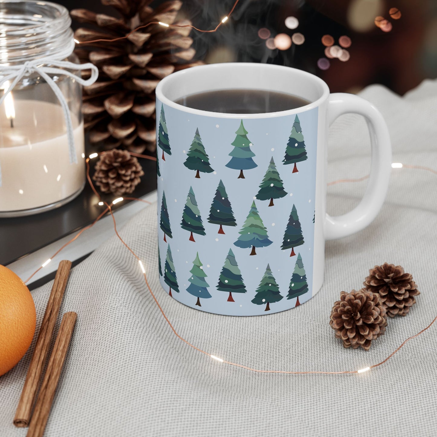 Winter Wonderland Ceramic Mug | Cozy Coffee Cup for Holiday Cheer, Christmas Gift, Nature Lover, Tea Mug, Seasonal Decor