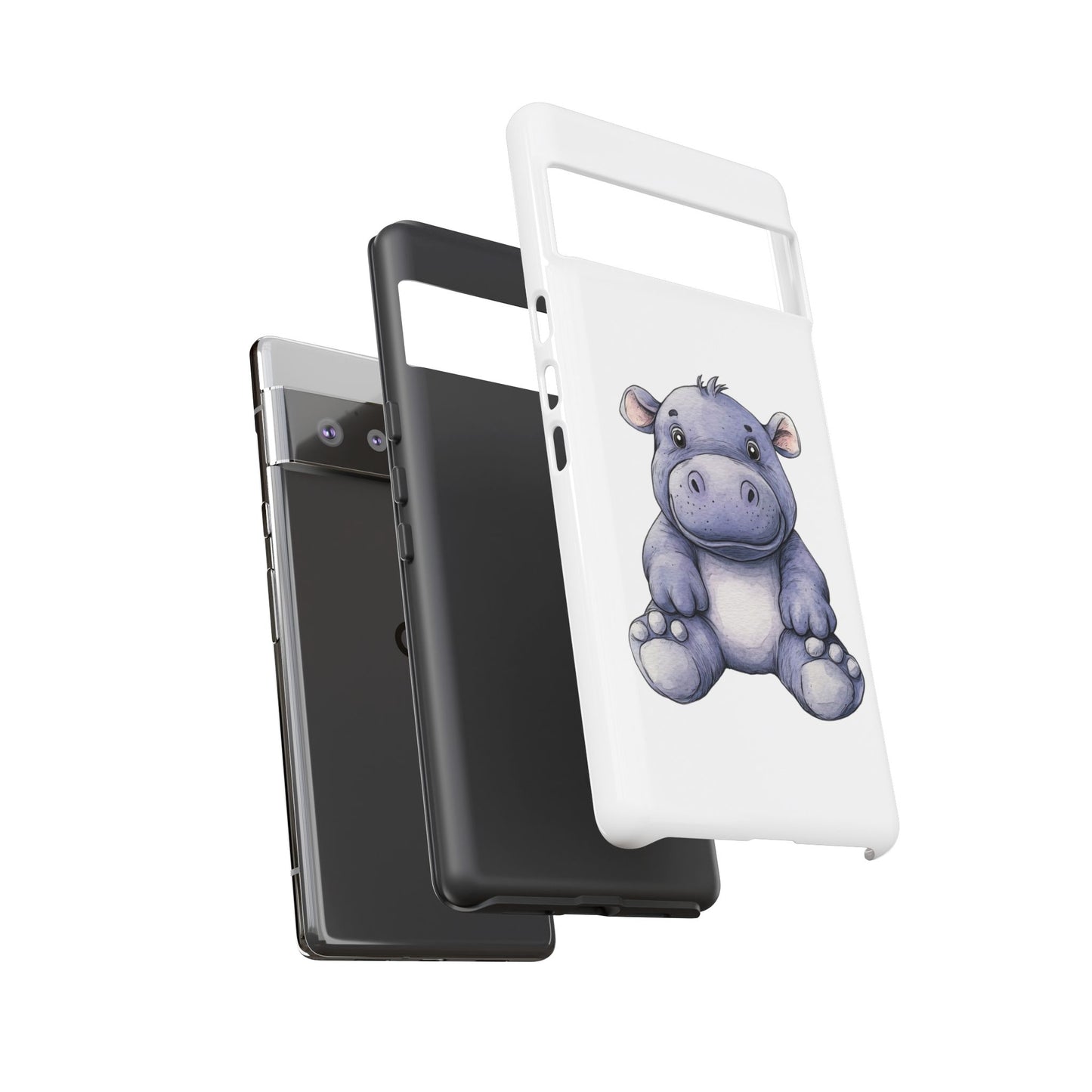 Cute Hippo Phone Case, Unique Tough Cases, Animal Lover Gift, Cute Animal Design, Baby Animal Phone Accessory