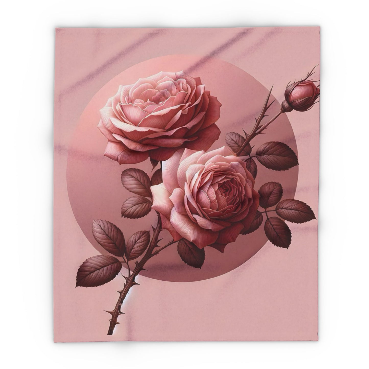 Rose Petal Arctic Fleece Blanket, Cozy Throw Blanket, Floral Home Decor, Gift for Her, Wedding Present, Winter Warmth