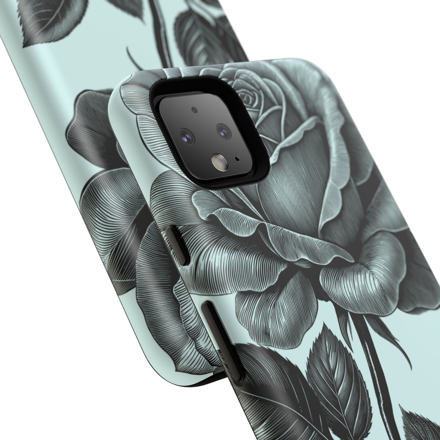 Elegant Floral Phone Case, Tough Cases for iPhones, Black Rose Design, Gift for Her, Stylish Phone Cover, Birthday Gifts