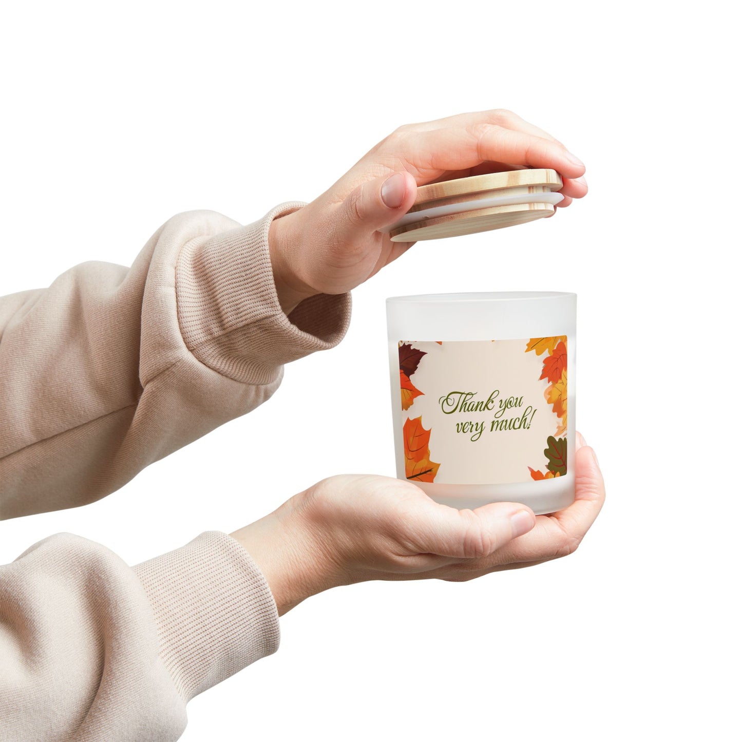 Frosted Glass Candle, 11oz