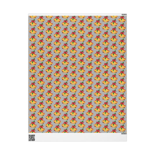 Holiday Bell Pattern Wrapping Paper — Festive Christmas Gift Wrap Roll