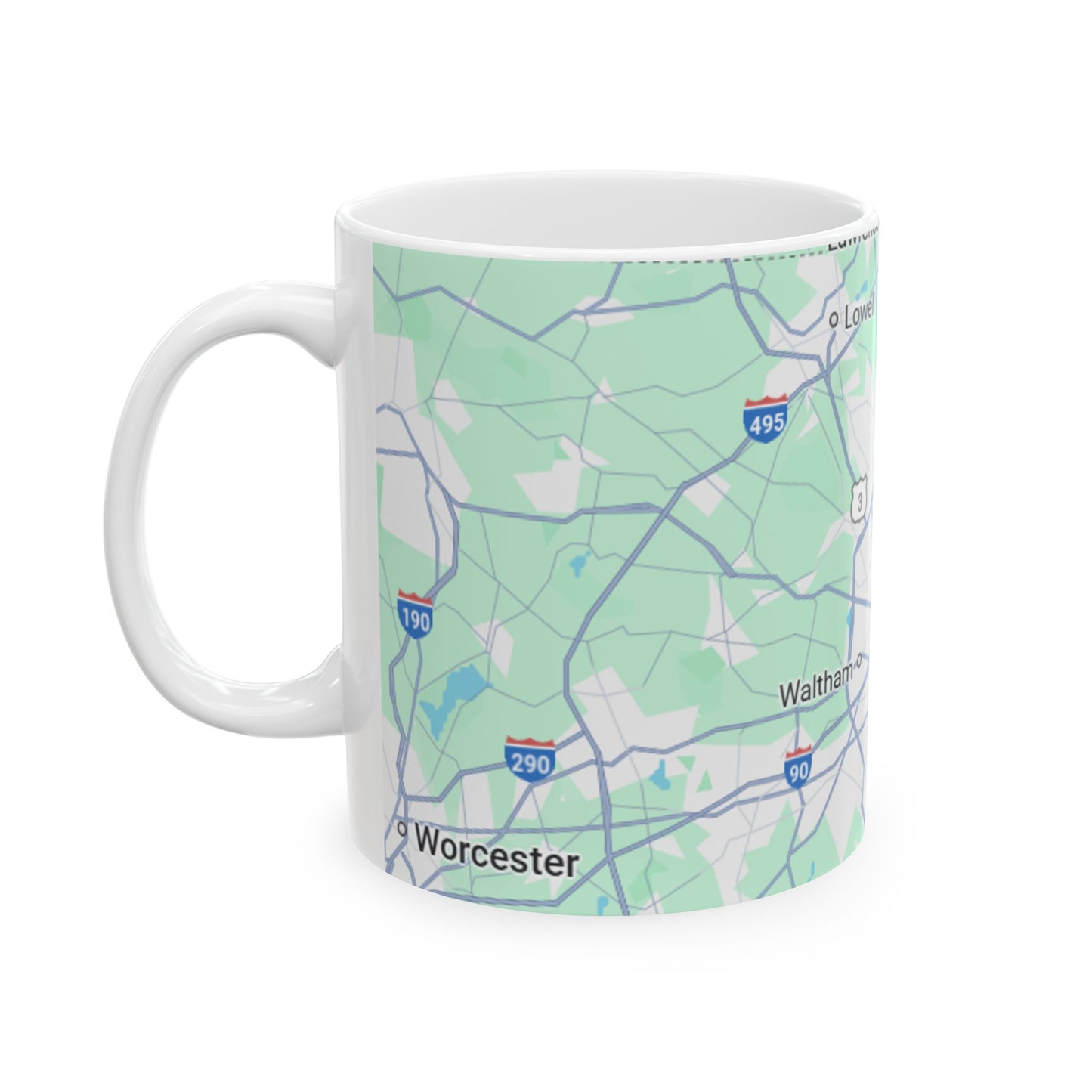 Boston Map-Printed Ceramic Mug - Custom Location Gift, Coffee Lover's Travel Mug, Personalized Home Decor, Geography Gift