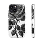 Elegant Floral Phone Case - Tough Cases, Black Rose Design, Floral Phone Cover, Stylish Phone Accessory, Gift for Her, Mother's Day