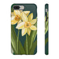 Floral Phone Case - Yellow Daffodil Design, Tough Phone Cover, Spring Decor, Floral Gift, Nature-Inspired Accessories