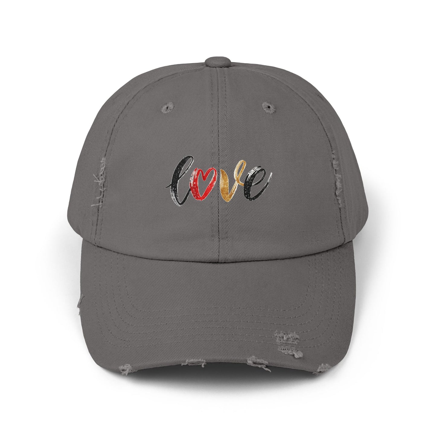 Distressed Love Cap - Casual Unisex Hat for Everyday Wear, Gift for Her, Summer Accessory, Trendy Streetwear, Distressed Cap