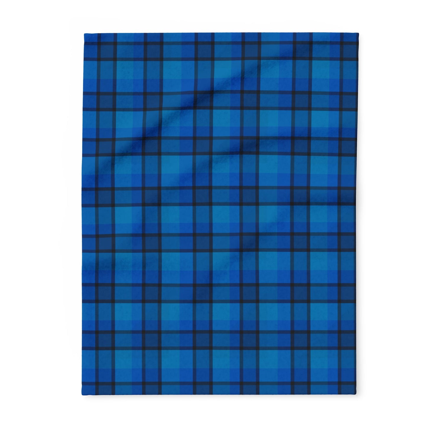 Cozy Arctic Fleece Blanket, Blue Plaid Throw, Warm Winter Decor, Home Gift, Hygge Style, Cozy Blanket for All Occasions
