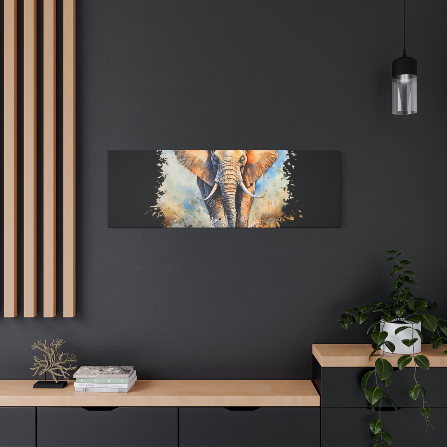 Matte Canvas, Stretched, 1.25" - Elephant