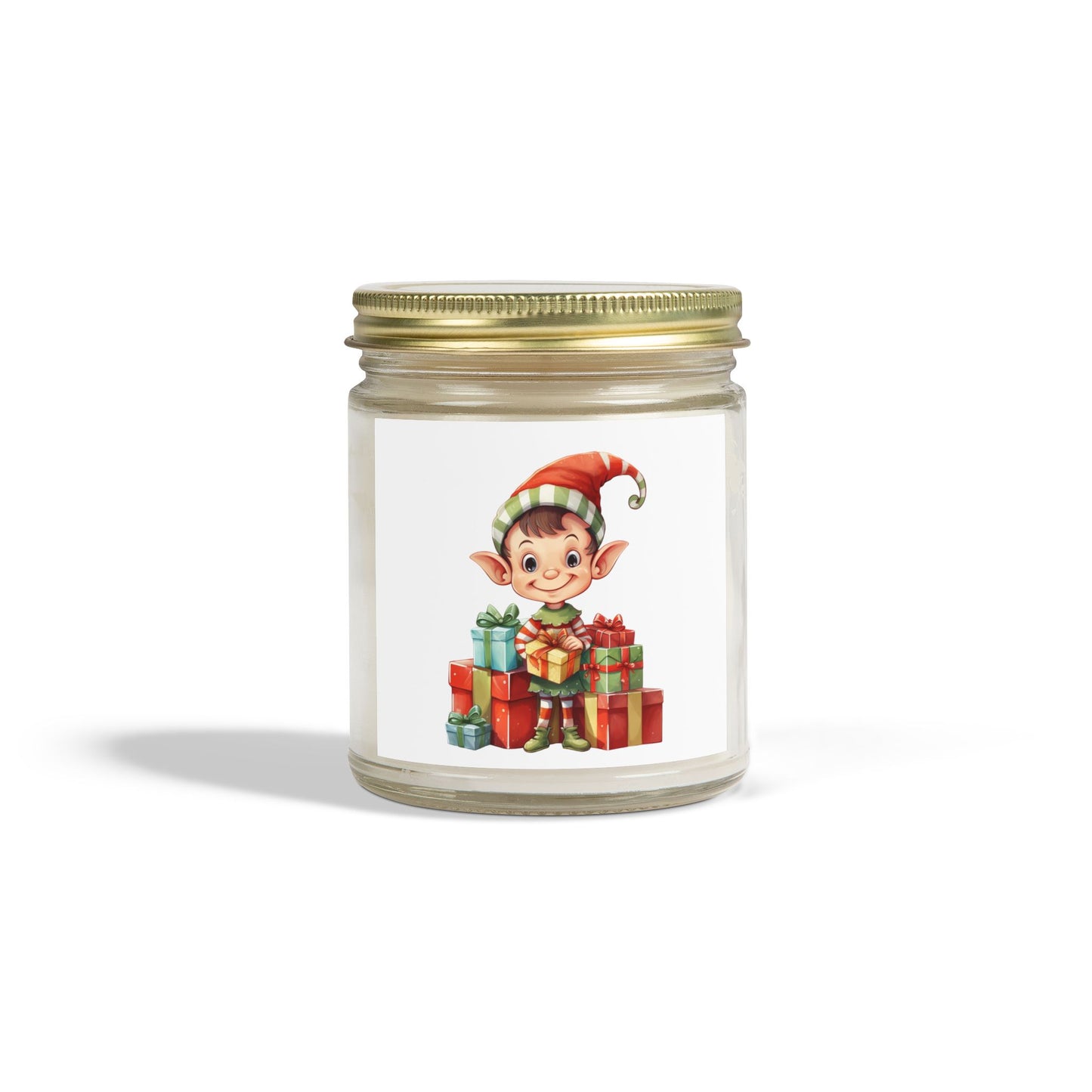 Festive Elf Scented Candle, Cheerful Holiday Decor, Perfect Gift for Christmas, Seasonal Home Fragrance, Joyful Aromatherapy