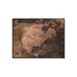World Map Floor Mat — Rustic Watercolor Earth Doormat