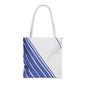 Chic Blue Striped Tote Bag, Stylish Reusable Shopping Bag, Beach Bag, Everyday Carry, Gift for Her