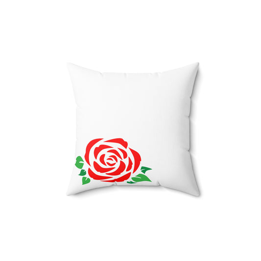 Red Rose Decorative Pillow | Floral Home Decor, Wedding Gift, Couch Cushion, Romantic Accent, Cozy Living Room
