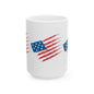 Patriotic Ceramic Mug - 11oz & 15oz - Ideal for July 4th, Memorial Day, Veteran's Day, Gifts for Veterans, Americana Decor