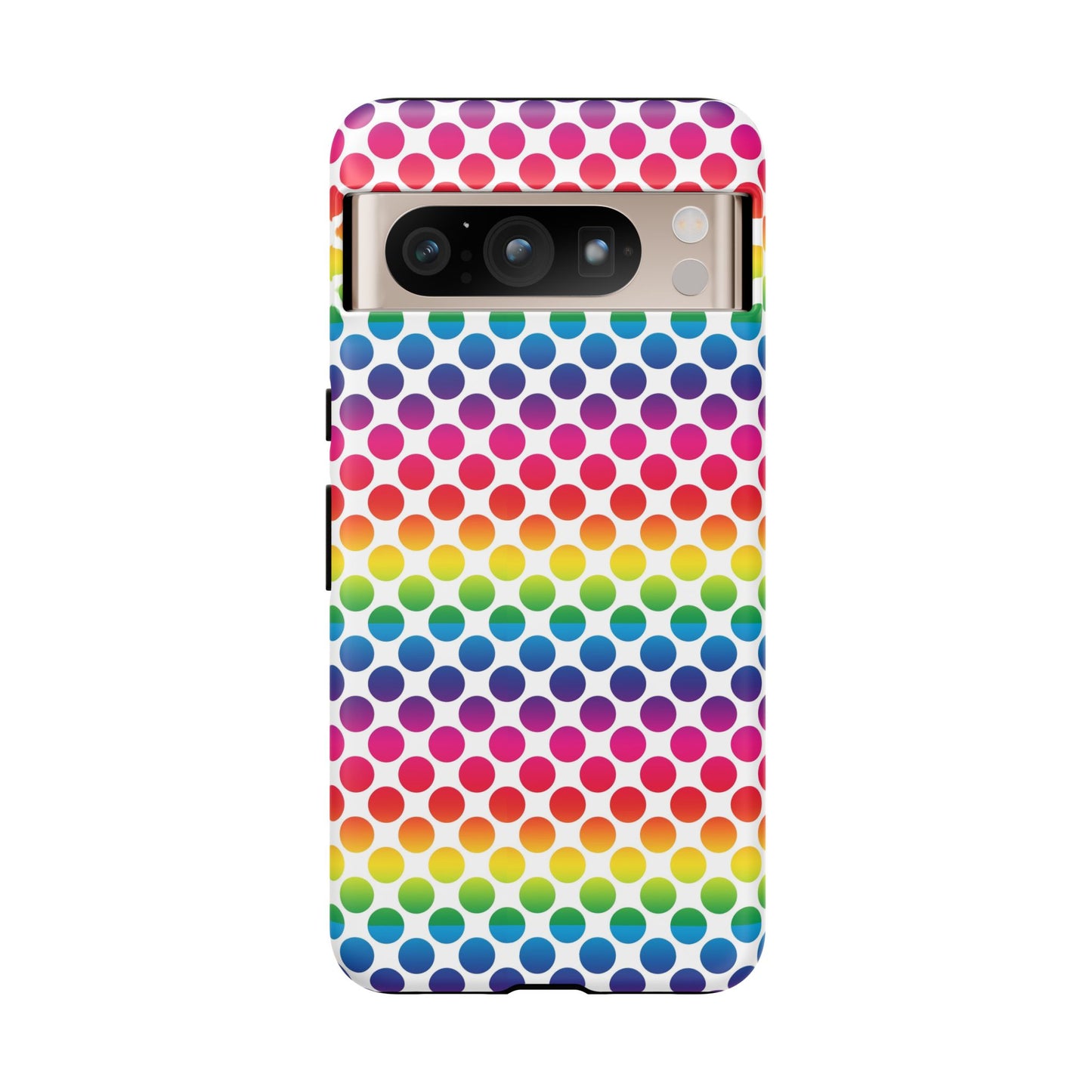 Rainbow Dot Phone Case, Colorful Phone Cover, Fun Phone Accessory, Gift for Friends, Trendy Mobile Case