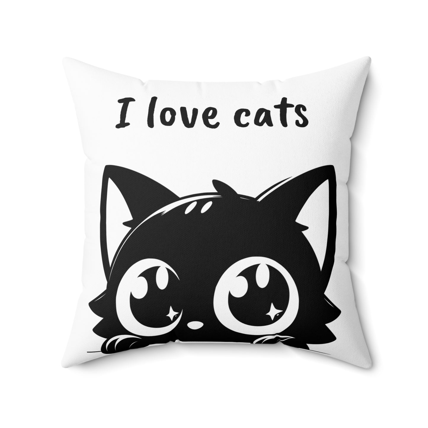 Cat Lover's Spun Polyester Pillow, Cute Cat Decor, Cat Themed Gift, Accent Pillow for Pet Lovers, Home Decor for Cat Owners, Feline [...]