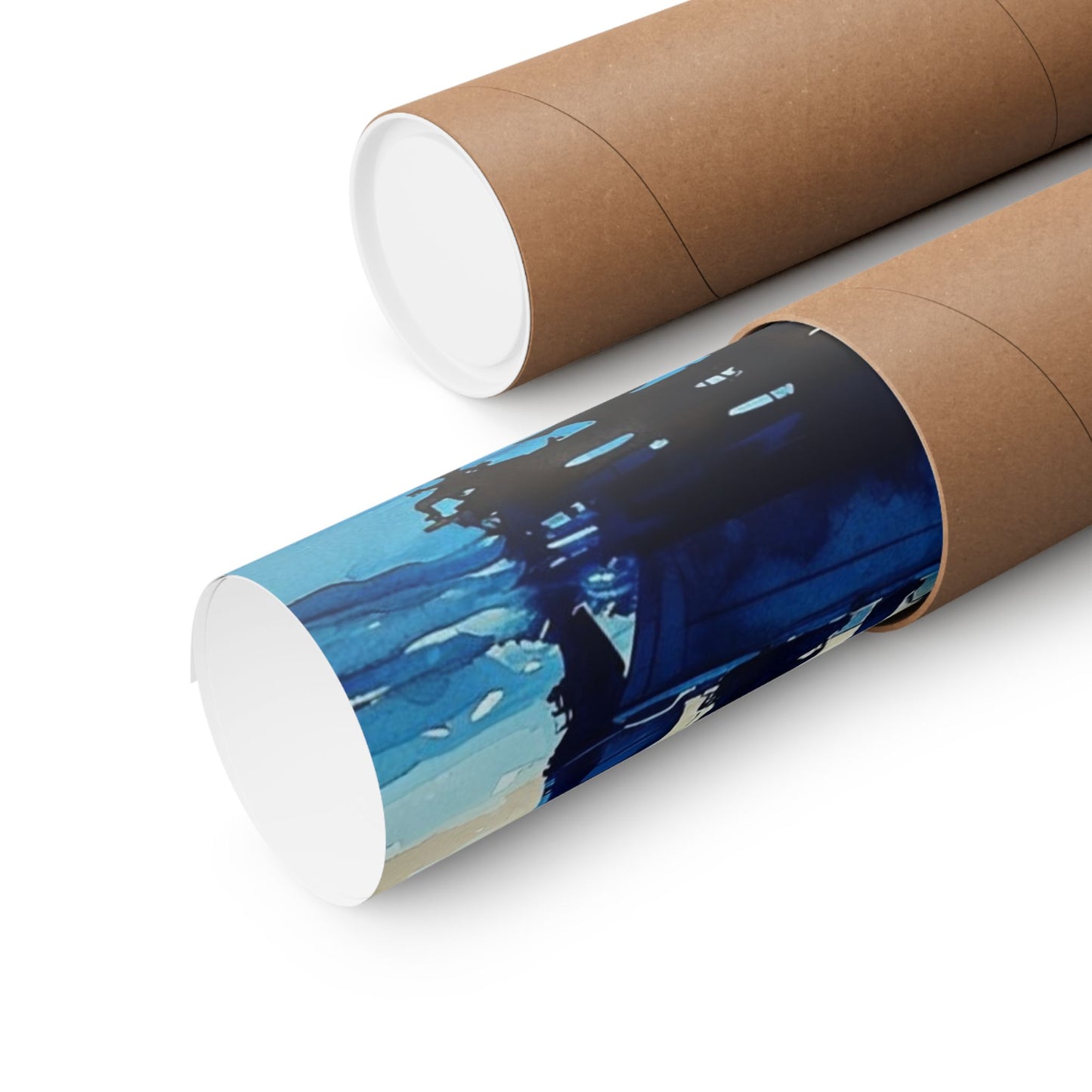 Fishing Adventure Matte Vertical Posters, Watercolor Art Print, Wall Decor,