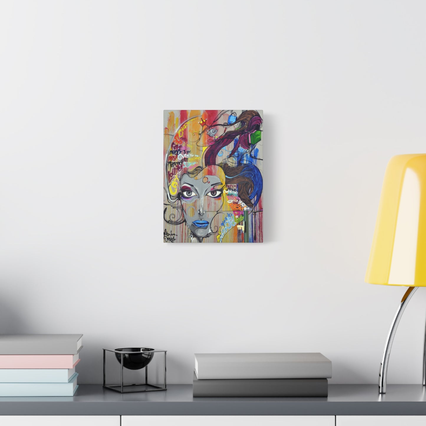Colorful Graffiti Portrait Canvas