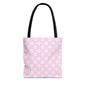 Pink Daisy Pattern Tote Bag — Floral Everyday Canvas Shopper