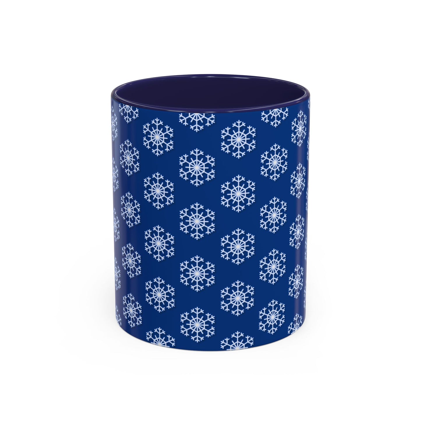 Blue Snowflake Accent Coffee Mug for Winter, Holiday Gift, Cozy Drinkware, Festive Kitchen Decor, Mug for Coffee Lovers, Tea Time Essential