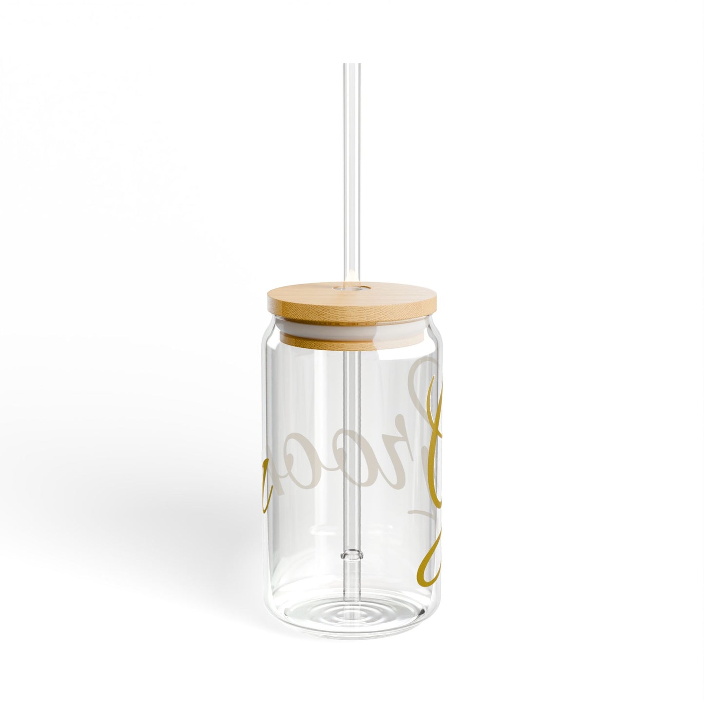 Stylish Sipper Glass with Bamboo Lid - Perfect for Smoothies, Iced Tea, and Home Decor, Mason Jar Drinkware, Gifts