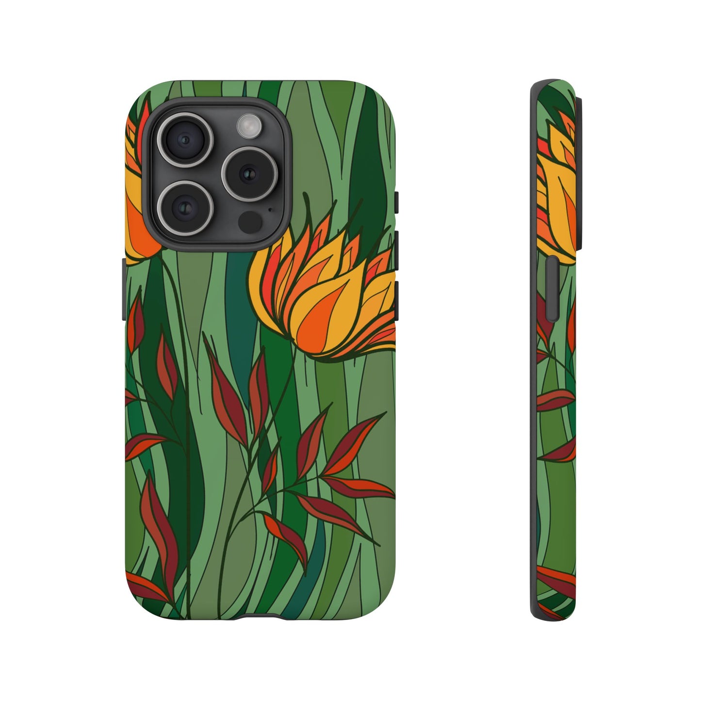Vibrant Floral Phone Case, Nature-Inspired Tough Case, Eco-Friendly Cover, Unique Gift for Nature Lovers, Spring Decor