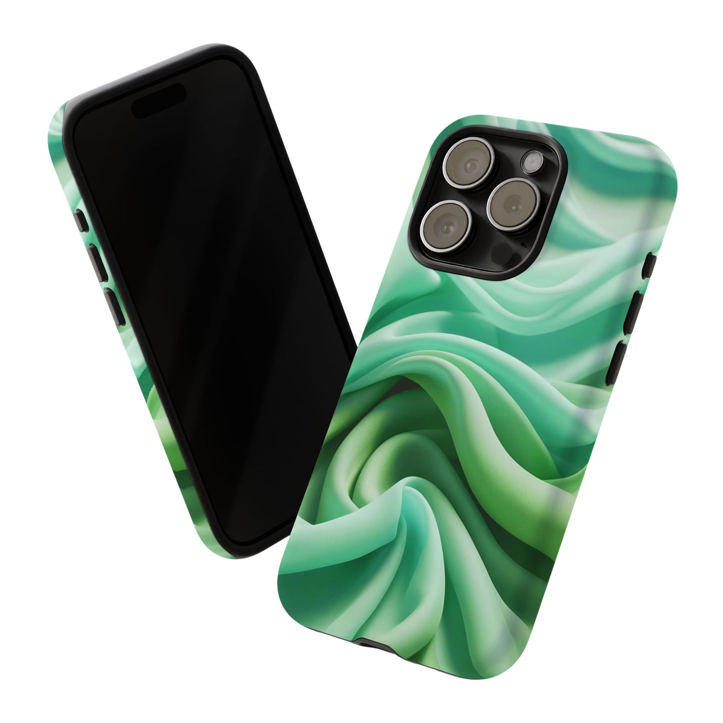 Stylish Phone Case, Tough Case, Green Abstract Design, Cell Phone Cover, Unique Gift, Trendy Accessory