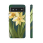 Floral Phone Case - Yellow Daffodil Design, Tough Phone Cover, Spring Decor, Floral Gift, Nature-Inspired Accessories