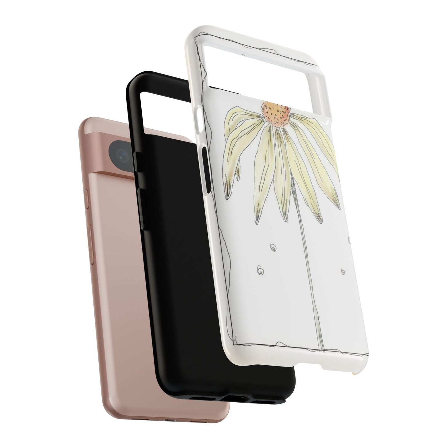 Flower Phone Case with Delicate Design, Tough Phone Cover, Nature Lover Gift, Floral Tech Accessory, Stylish Phone Protection
