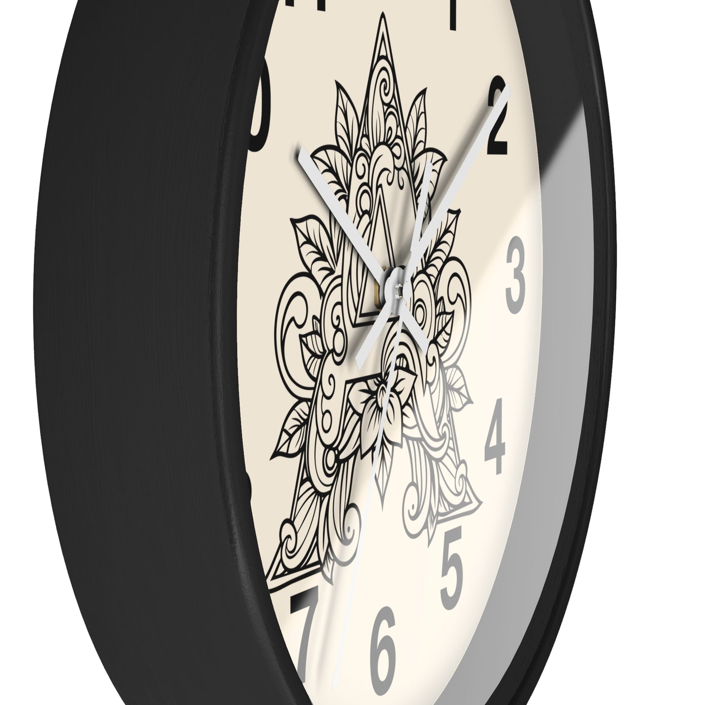 Boho Floral Wall Clock, Home Decor, Gift for Her, Bohemian Style, Living Room Wall Art, Unique Timepiece, Handmade Clock
