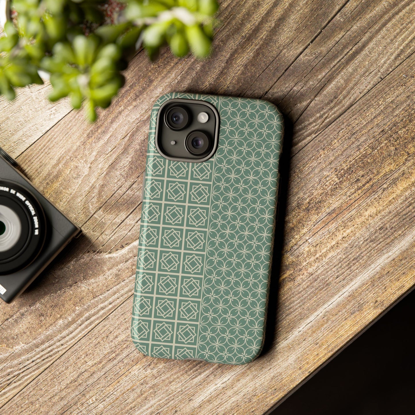 Stylish Phone Case with Geometric Patterns, Tough Cases, Durable Cell Phone Cover, Trendy Smartphone Accessory, Functional Gift Idea