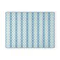 Argyle Pattern Glass Cutting Board — Blue Pastel Kitchen Prep Board