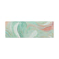 Abstract Green Marble Canvas Print — Teal & Coral Swirl Wall Art