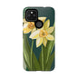 Floral Phone Case - Yellow Daffodil Design, Tough Phone Cover, Spring Decor, Floral Gift, Nature-Inspired Accessories