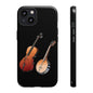 Musical Instrument Phone Case - Violin & Banjo Design, Music Lover Gift, Unique Phone Cover, Holiday Gift, Durable Tough Cases