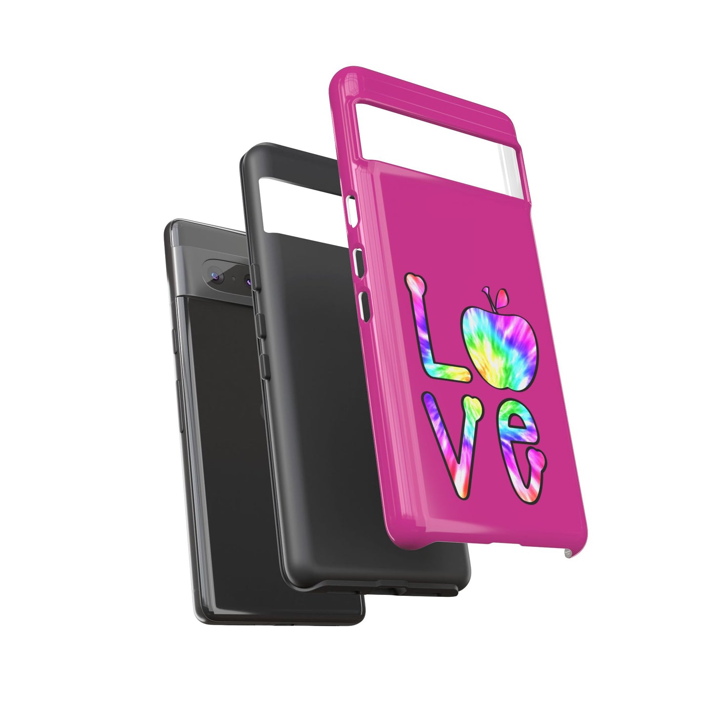 Colorful Love Phone Case, Tough Cases for iPhone, Cute Phone Accessory, Gift for Her, Summer Vibe Phone Cover