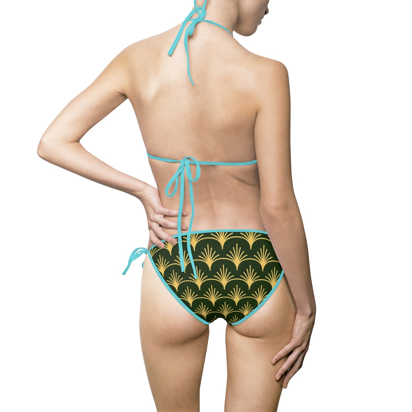 Tropical Print Bikini Swimsuit, Women's Swimsuit Beachwear, Swimwear for Summer Vacations, Pool Parties, Holiday Getaway