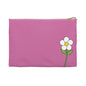Flower Motif Accessory Pouch - Cute Makeup Bag, Travel Organizer, Floral Pencil Case, Gift for Her, Spring Decor