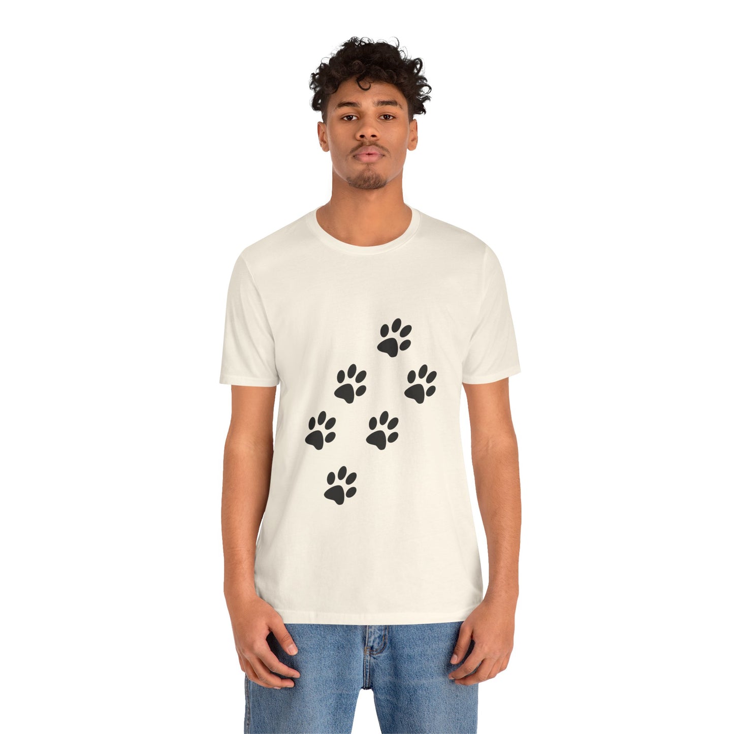 Paw Print Short Sleeve Tee | Unisex Animal Lover Shirt, Pet Owner Gift, Casual Wear, Gifts for Dog Lovers, Comfortable T-Shirt