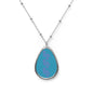 Oval Necklace Blue