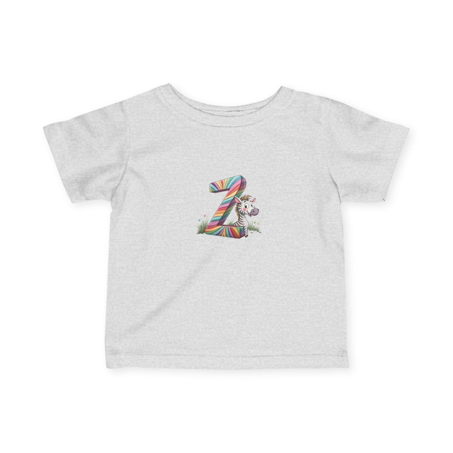 Colorful Number 2 Infant Tee, Cute Baby Shirt, Toddler Clothing, Birthday Outfit, Playful Kid’s Apparel