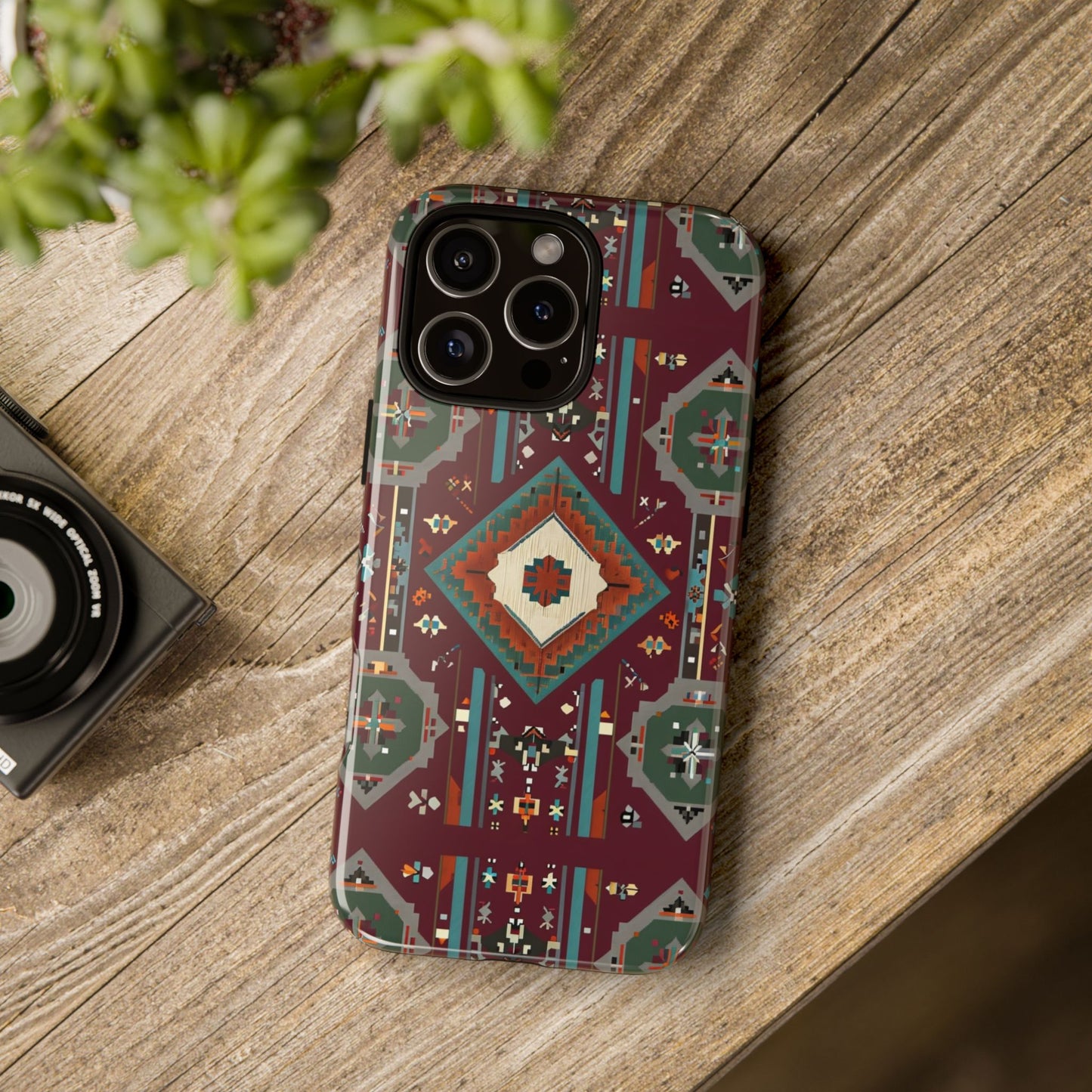 Tribal Pattern Phone Case - Boho Chic, Tough Durable Cover, Stylish Tech Accessory, Gift for Him/Her, Festival Essentials