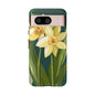Floral Phone Case - Yellow Daffodil Design, Tough Phone Cover, Spring Decor, Floral Gift, Nature-Inspired Accessories