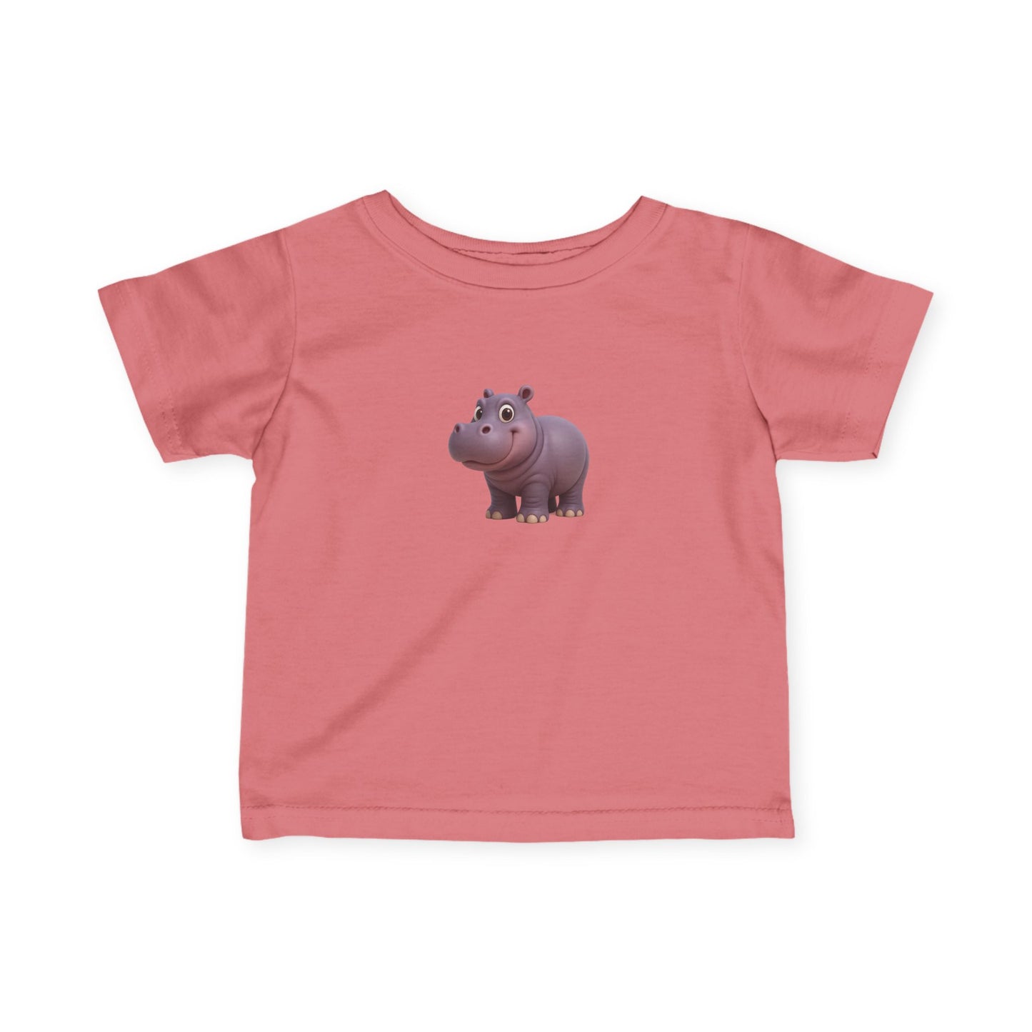 Cute Hippo Infant T-Shirt, Baby Birthday Gift, Toddler Apparel, Animal Lover Tee, Kids Casual Wear