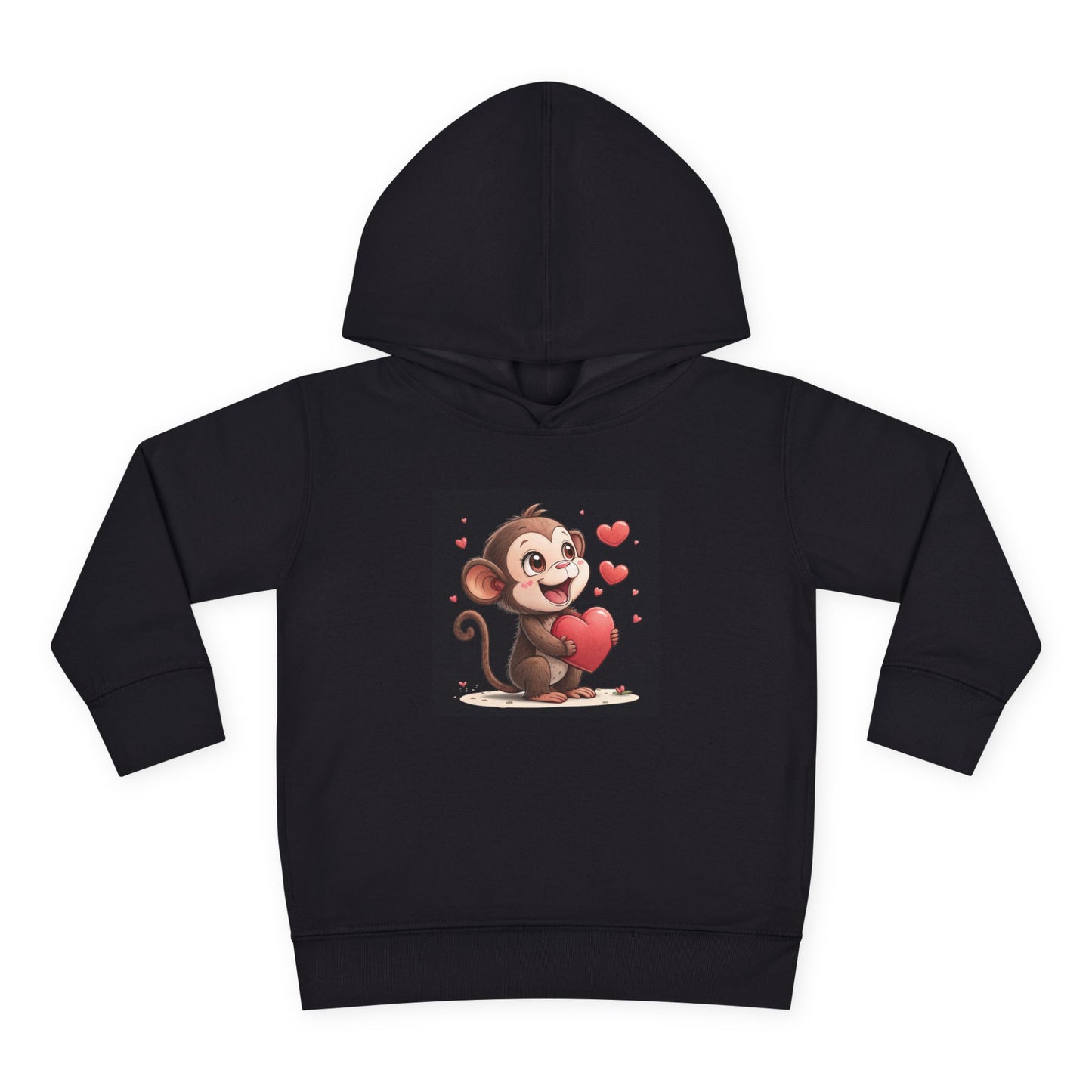 Adorable Toddler Monkey Love Hoodie, Birthday Gift, Kids Pullover, Baby Shower Gift, Cute Fleece Sweatshirt