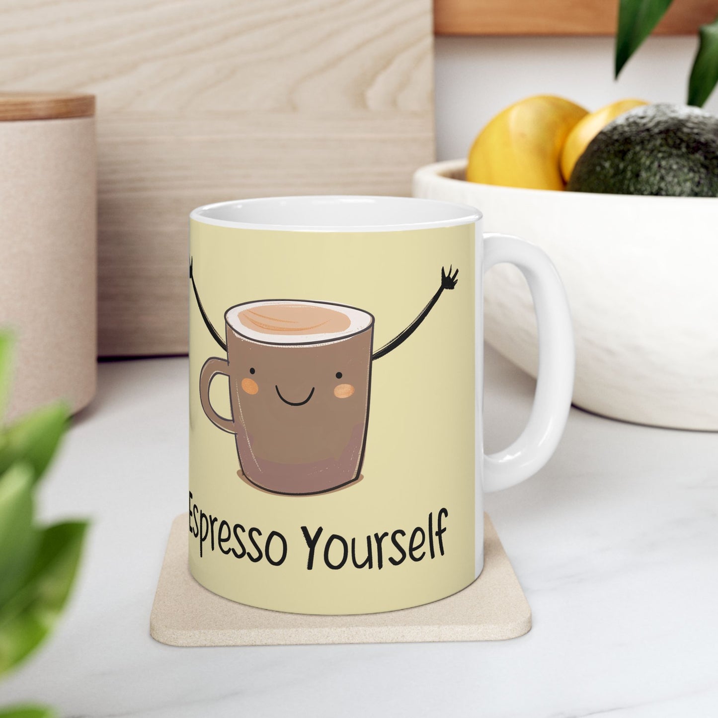 Fun Motivational Ceramic Mug, Inspirational Coffee Cup, Cute Gift for Coffee Lover