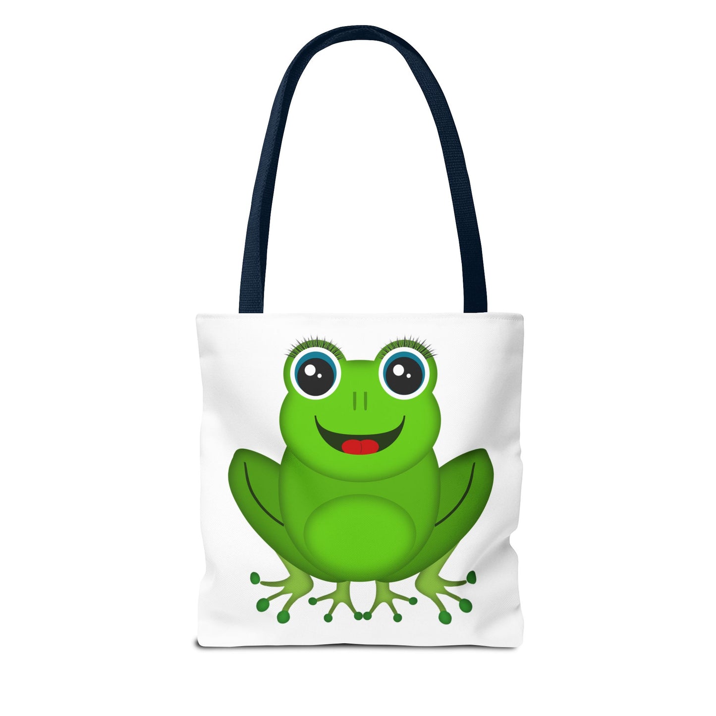 Cute Frog Tote Bag, Eco-Friendly Shopping Bag, Fun Gift for Kids, Frog Lovers, Bag for Nature Outings, Unique Frog Design