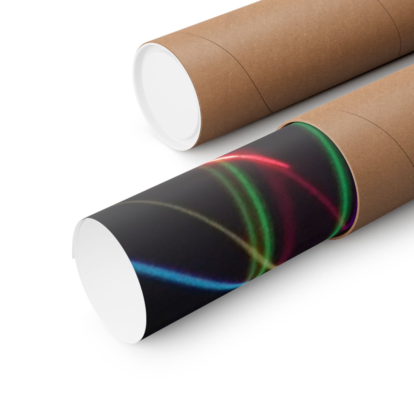 Neon Laser Light Vertical Poster, Colorful Wall Art for Home Music Festival