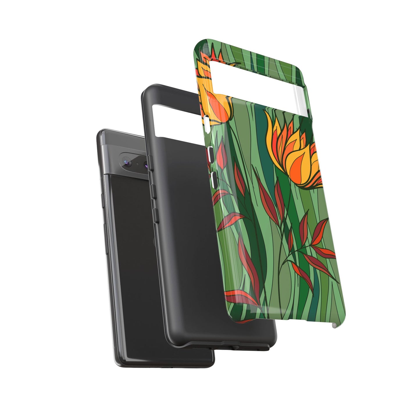 Vibrant Floral Phone Case, Nature-Inspired Tough Case, Eco-Friendly Cover, Unique Gift for Nature Lovers, Spring Decor