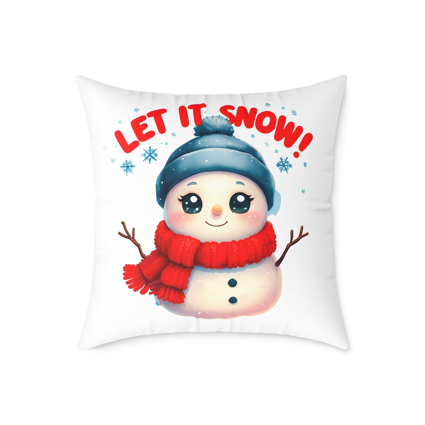 Let It Snow Snowman Pillow